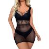 Satin Nightgown & Silk Stockings Set for Women view 1