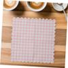 Pink Checkered Paper Napkins, 40 Count, Wavy Edge view 4