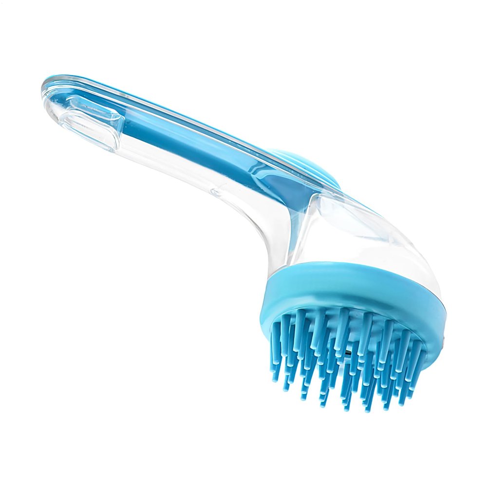 Dog Bath Brush - Pet Care Massage Brush with Shampoo Dispenser