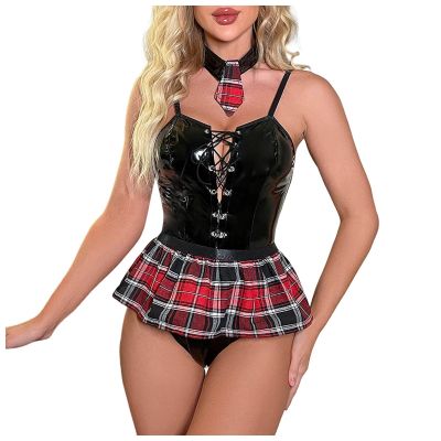 Body Lingerie for Women, Role Play, Bikini Top (Black, L)