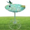 Outdoor Decorative Metal Bird Bath, Garden Statue and Water Feeder view 1