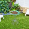 Outdoor Decorative Metal Bird Bath, Garden Statue and Water Feeder view 2