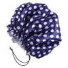 VALICLUD Women's Double-Layer EVA Shower Cap, Adjustable, Polka Dot, Blue view 1