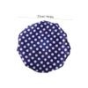 VALICLUD Women's Double-Layer EVA Shower Cap, Adjustable, Polka Dot, Blue view 2