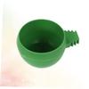 VICASKY Round Bird Feeder and Water Bowl, 20-Piece Plastic Set, Green view 2