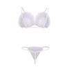 Generic Nylon Lingerie Set with V-Neck Lace Camisole and Shorts (C-White, S) view 1