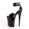 WOkismD 23 cm Women's Ankle-Strap Peep-Toe Platform Stiletto Sandals, Black, EU 37 view 3