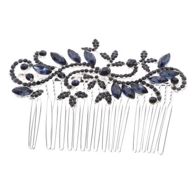 Blue Rhinestone Bridal Hair Comb