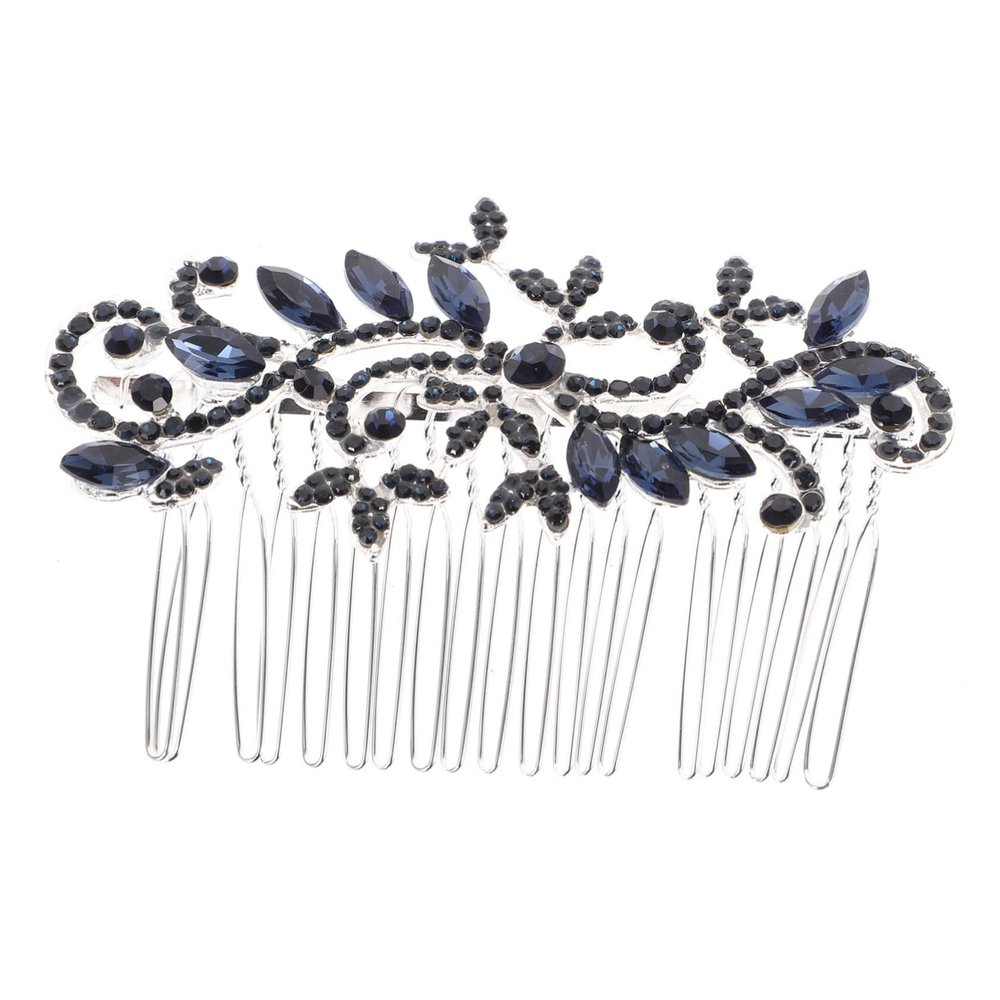 Blue Rhinestone Bridal Hair Comb