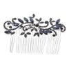 Blue Rhinestone Bridal Hair Comb view 1