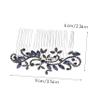 Blue Rhinestone Bridal Hair Comb view 2