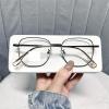 FUQINQINGOZ Clear Vision Vintage Reading Glasses, Anti-Blue-Light Computer Readers, Metal Flat-Front Frame (Coffee, +2.50) view 2