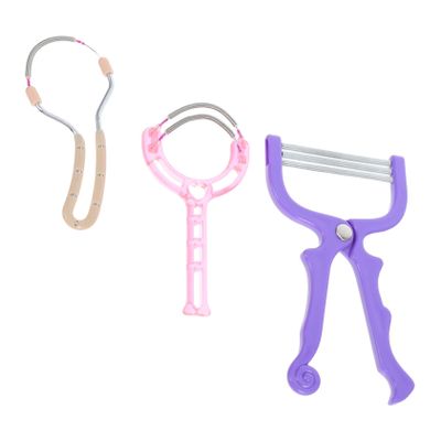 Stainless Steel Facial Hair Remover, 3-Piece Manual Set