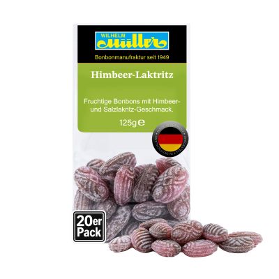 WILHELM MÜLLER Raspberry Licorice Hard Candies, 2,500 g