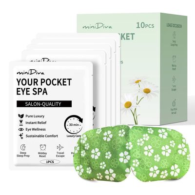 Minidiva Self-Heating Eye Mask for Relaxation, Moisture & Relief from Dryness and Dark Circles (Chamomile, 30 Count, 1 Pack)
