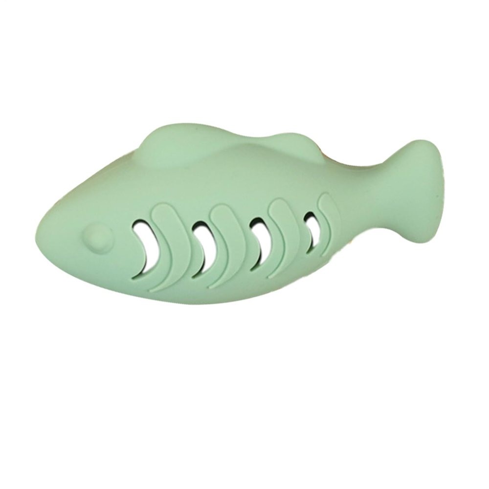 Fish Cat Toy, Fun Silicone Fish, Durable Chew Toy with Catnip