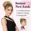 Messy Bun Hairpiece, Thick Tousled Updo, Elastic Bun for Women, Synthetic Ponytail Extension view 4