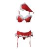 Generic Cup F Women's Lace Cosplay Lingerie Set, D-Red, XXL view 3