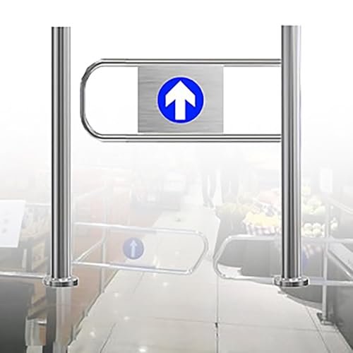 Automatic Rebound Swing Gate, Wide One-Way Stainless Steel Gate for Store Entrances