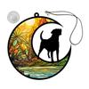 Toddmomy Moon Pendant with Dog, Acrylic Animal-Themed Window Decor for Home, Bedroom, Doors and Walls, Gift for Dog Lovers view 1