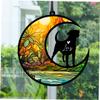 Toddmomy Moon Pendant with Dog, Acrylic Animal-Themed Window Decor for Home, Bedroom, Doors and Walls, Gift for Dog Lovers view 3
