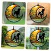 Toddmomy Moon Pendant with Dog, Acrylic Animal-Themed Window Decor for Home, Bedroom, Doors and Walls, Gift for Dog Lovers view 4