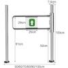 Automatic Rebound Swing Gate, Wide One-Way Stainless Steel Gate, 90° Opening view 2