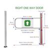 Automatic Rebound Swing Gate, Wide One-Way Stainless Steel Gate, 90° Opening view 3