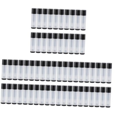 WRITWAA Empty Lip Balm Tubes, 2 Sets of 20, 5 g Clear Plastic Containers with Caps