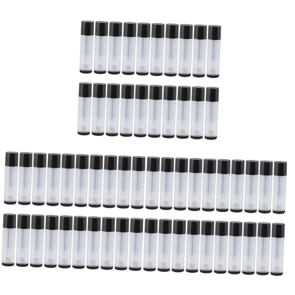 WRITWAA Empty Lip Balm Tubes, 2 Sets of 20, 5 g Clear Plastic Containers with Caps