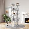 MUTICOR Large Cat Tree, 206 cm, White with Black Spots view 1