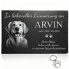 eGenuss Personalized Slate Dog Memorial Stone with Photo and Engraving view 1