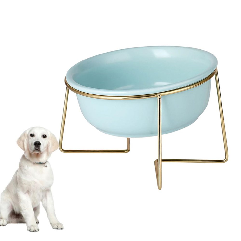 TOYANDONA Ceramic Pet Food Bowl with High Base - 800ml