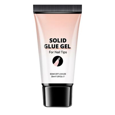 Clear Solid Nail Glue Gel for Tips, 30 ml