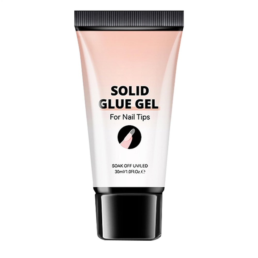 Clear Solid Nail Glue Gel for Tips, 30 ml