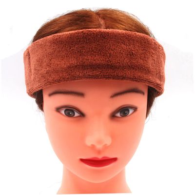 2-Piece Coffee Fabric Spa Headbands for Hair Care