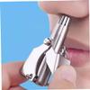 Manual Stainless Steel Nose Hair Trimmer for Men, Portable, Silver view 4