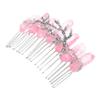 VALICLUD Crystal Hair Comb with Teeth, Bridal Gemstone Comb for Women view 1