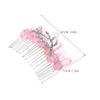 VALICLUD Crystal Hair Comb with Teeth, Bridal Gemstone Comb for Women view 2