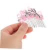 VALICLUD Crystal Hair Comb with Teeth, Bridal Gemstone Comb for Women view 4