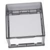 Black Plastic Bathroom Outlet Cover view 1
