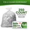 Betta Transparent High-Density Trash Bags, 250 Count, 40 x 48 in, Commercial Medium-Duty view 2