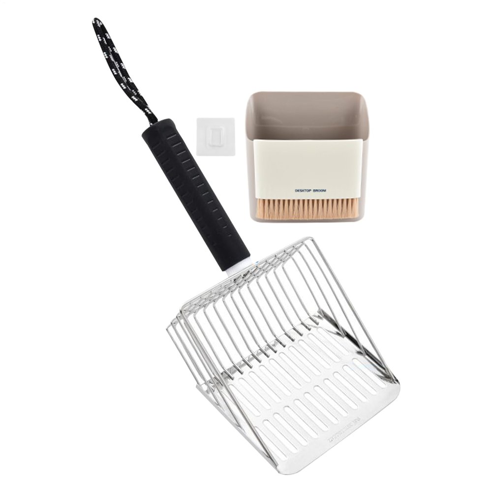 Cat Litter Scoop with Storage Holder and Quick-Sift Design