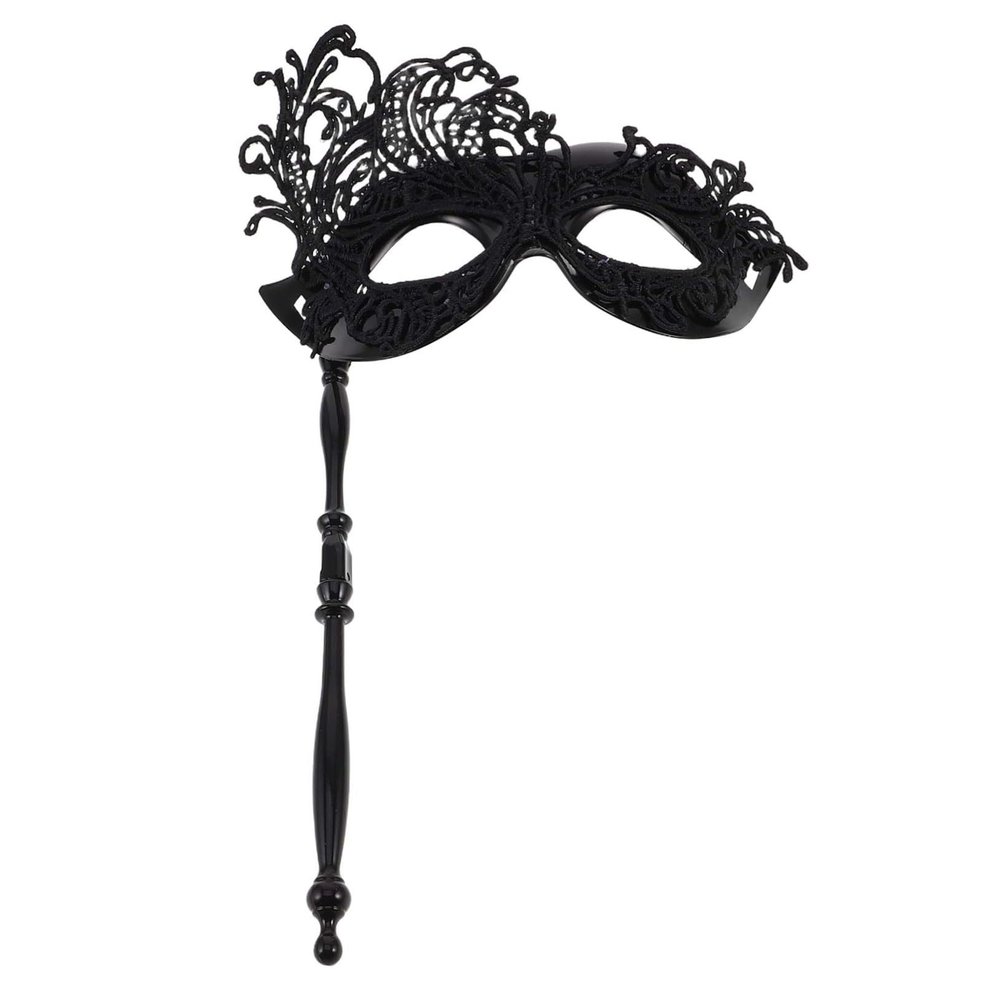 minkissy Black Lace Handheld Mask