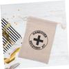 Sosoport 10-Piece Cotton Drawstring Bags with Cross Motif view 4
