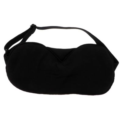 FOYTOKI Black Cotton Sleep Mask for Travel