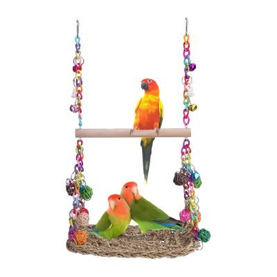 Wooden Bird Swing for Parrots