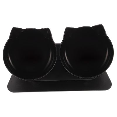 Plastic Elevated Double Dog Bowl with Christmas Design