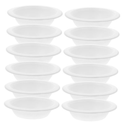 Paper Cat Bowls with Splash Rim, 20 Pieces, White