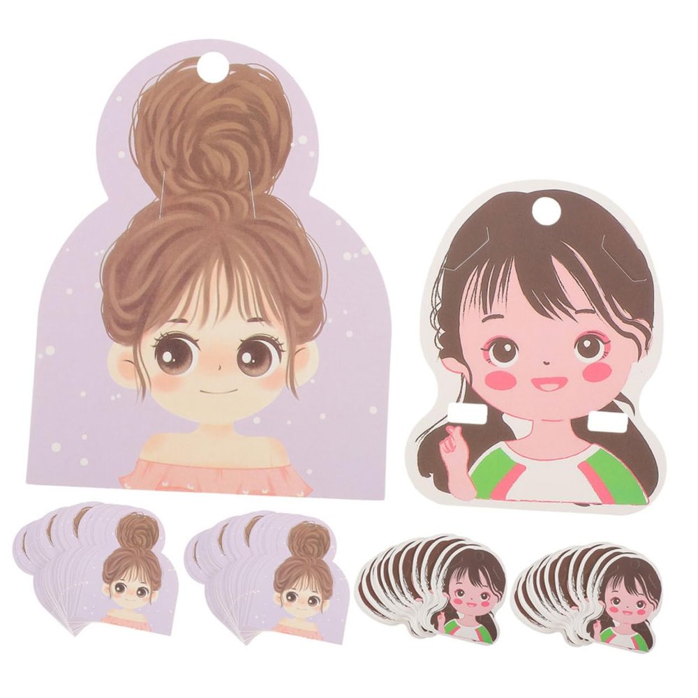 Happyyami 150-Piece Hair Clip Display Cards, Adjustable for Various Sizes, Accessories for Children and Adults, Retail and Exhibitions